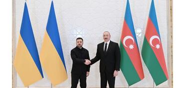 Azərbaycan və Ukrayna prezidentləri mətbuata bəyanatlarla çıxış ediblər
