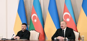 Azərbaycan və Ukrayna prezidentləri mətbuata bəyanatlarla çıxış ediblər - FOTO - YENİLƏNİB
