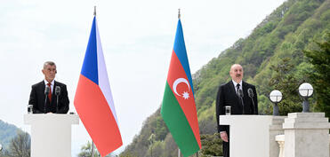 Prezident İlham Əliyev və Çexiyanın Baş naziri Andrey Babiş mətbuata bəyanatlarla çıxış ediblər - FOTO - YENİLƏNİB
