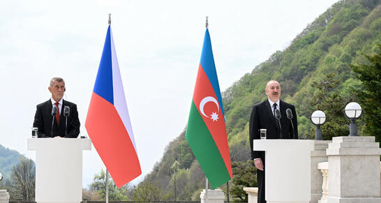 Prezident İlham Əliyev və Çexiyanın Baş naziri Andrey Babiş mətbuata bəyanatlarla çıxış ediblər - FOTO - YENİLƏNİB