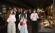 Leyla Əliyeva və Arzu Əliyeva Şəkidə tarixi-memarlıq abidələrinin bərpadan sonra açılışında iştirak ediblər