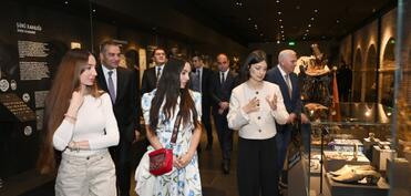 Leyla Əliyeva və Arzu Əliyeva Şəkidə tarixi-memarlıq abidələrinin bərpadan sonra açılışında iştirak ediblər