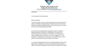 Diaspor təşkilatları Nyu-York merinə etiraz olaraq Donald Trampa müraciət edib