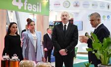 Prezident 19-cu “Caspian Agro Week” və 31-ci “InterFood Azerbaijan” sərgiləri ilə tanış olub