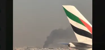 Dubay aeroportunda qatı tüstü müşahidə olunur