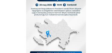 Baş prokuror Xankəndidə vətəndaşları qəbul edəcək