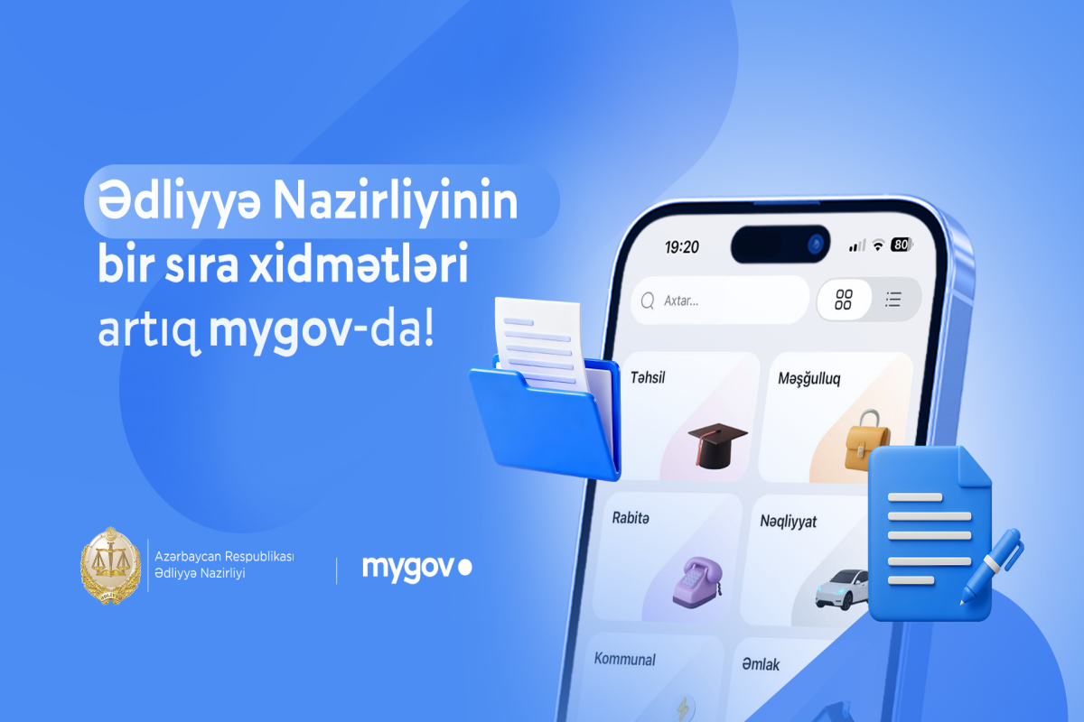 Ədliyyə Nazirliyinin bir sıra xidmətləri “mygov”a inteqrasiya edilib