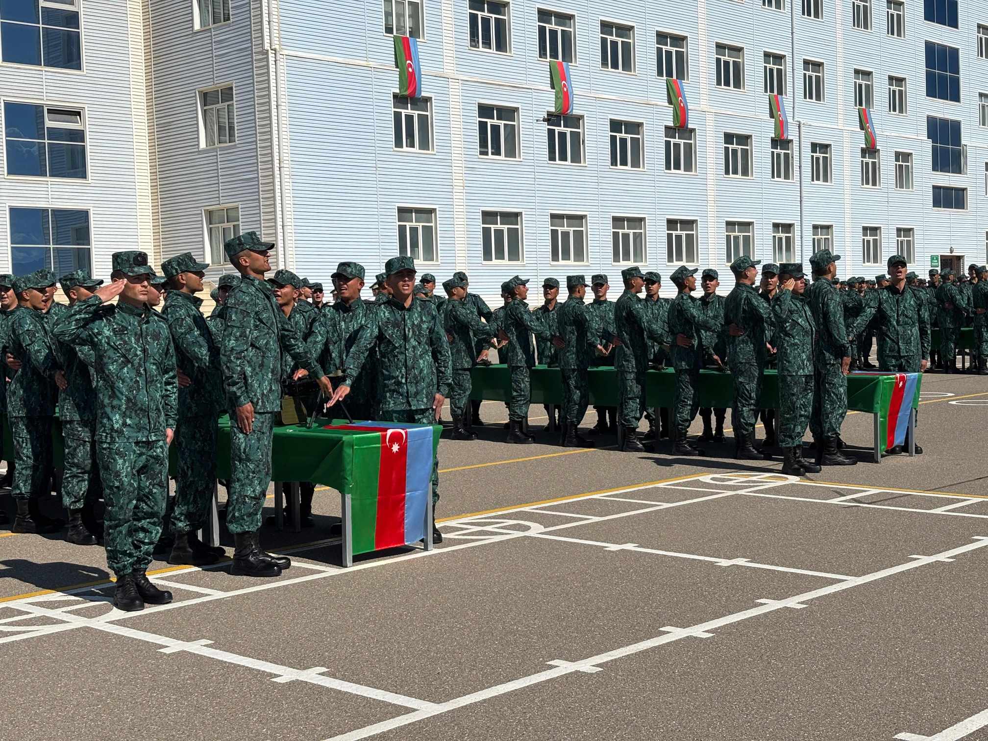 Gənc əsgərlərin andiçmə mərasimi keçirilib