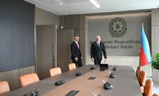 Prezident İlham Əliyev Mərkəzi Bankın yeni binasının açılışında iştirak edib - FOTO