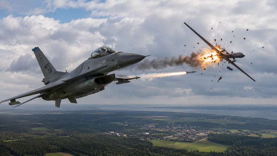 NATO qırıcısı Latviyanın hava məkanında dronu məhv edib