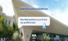 Bakı Metropoliteni yay qrafikinə keçir