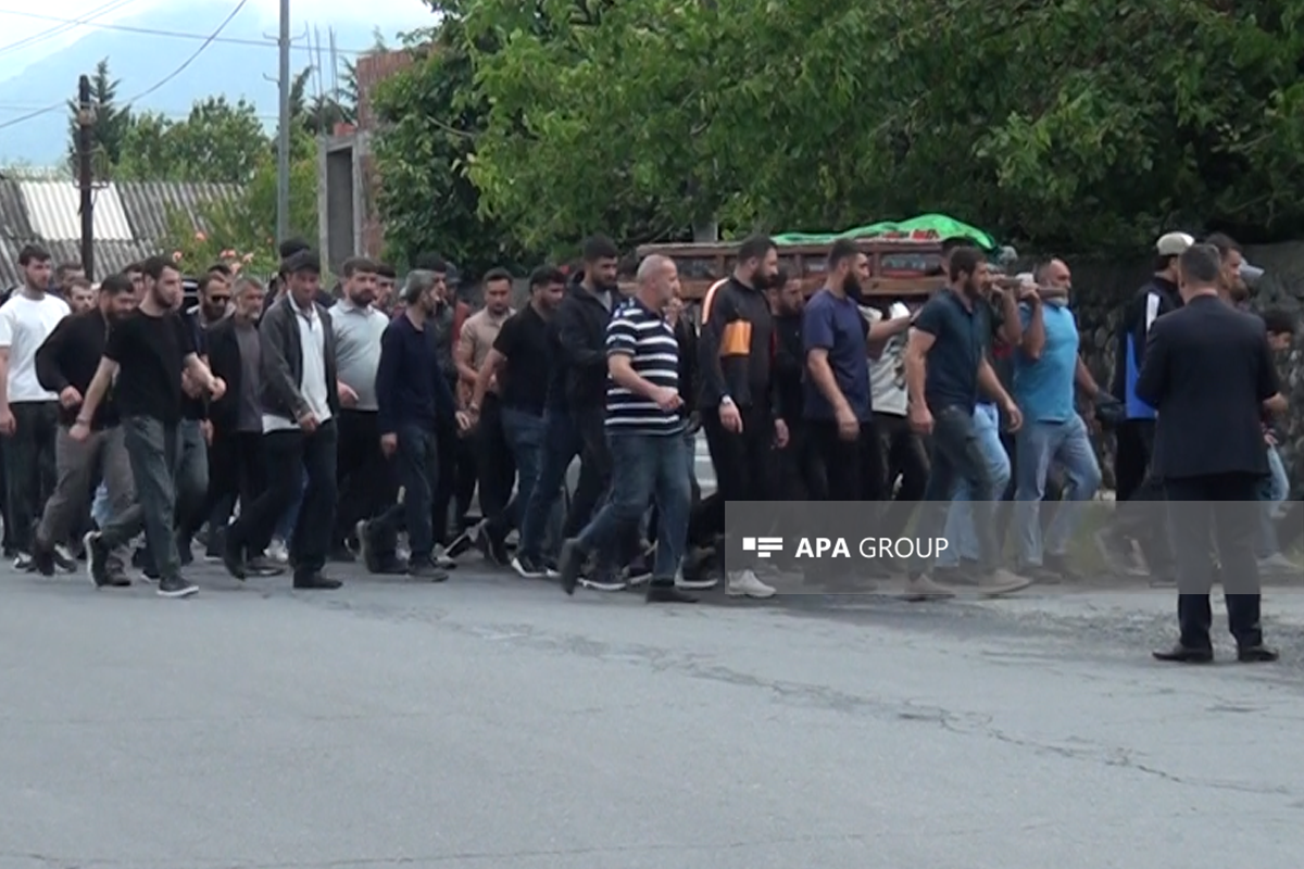 Azov dənizində dron hücumunda həlak olan Məhəmməd Əliyev Zaqatalada dəfn olunub