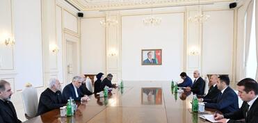 Prezident İlham Əliyev Məhəmməd Baqer Qalibafın başçılıq etdiyi nümayəndə heyətini qəbul edib