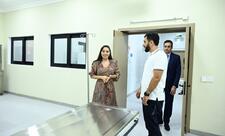 Leyla Əliyeva Yevlaxda Sahibsiz Heyvanlara Qayğı Mərkəzinin regional bölməsinin açılışında iştirak edib