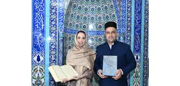 Leyla Əliyeva Yevlaxda Cümə məscidini ziyarət edib