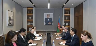 Ceyhun Bayramov BMT Baş katibinin xüsusi elçisi ilə görüşüb