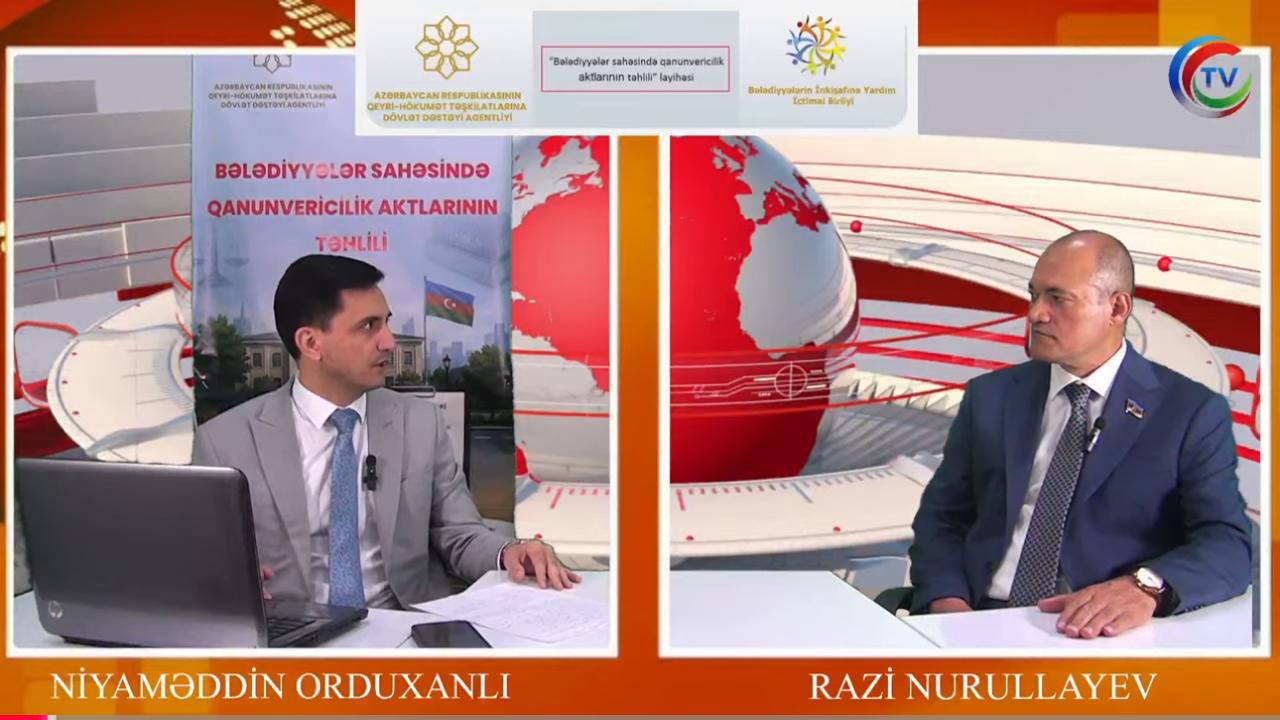 Millət vəkili Razi Nurullayev QHT-nin icra etdiyi layihə ilə bağlı Cəbhə TV-nin qonağı olub