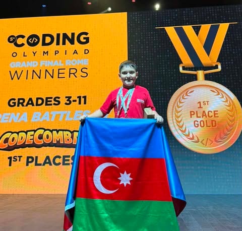 10 yaşlı azərbaycanlı şagird Romada beynəlxalq olimpiadada dünya birincisi olub