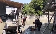 FHN: Balakən və Ağstafada su dolmuş ərazilərdə təhlükəsizlik tədbirləri davam etdirilir - VİDEO