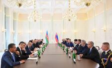 Prezident İlham Əliyevin Şuşada Slovakiya Prezidenti ilə geniş tərkibdə görüşü olub - FOTO