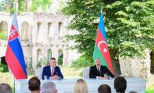 Azərbaycan və Slovakiya prezidentləri Şuşada mətbuata bəyanatlarla çıxış ediblər - FOTO - YENİLƏNİB-1