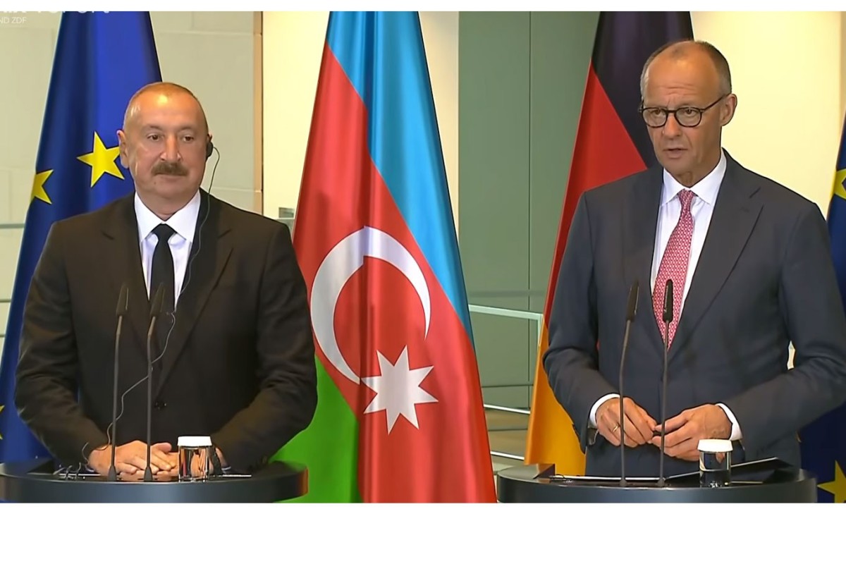 Prezident İlham Əliyev və Federal Kansler Fridrix Merts mətbuata bəyanatlarla çıxış ediblər - YENİLƏNDİ