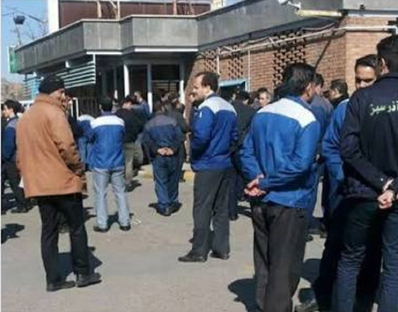 Təbrizdə narazı işçilərin etiraz aksiyası davam edir