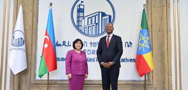 Sahibə Qafarova Efiopiya Xalq Nümayəndələri Palatasının sədri Tagasse Çaffo ilə görüşüb - FOTO