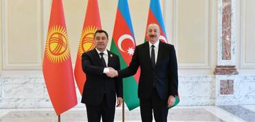 Prezident İlham Əliyevin Çolpon-Ata şəhərində rəsmi qarşılanma mərasimi olub