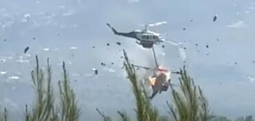 Yunanıstanda yanğınsöndürən helikopterlər toqquşdu: 2 ölü