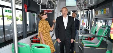 Prezident İlham Əliyev Naxçıvanda elektrik mühərrikli yeni avtobuslara baxıb, dəmir yolu infrastrukturunda aparılan yenidənqurma işləri ilə tanış olub  - YENİLƏNİB