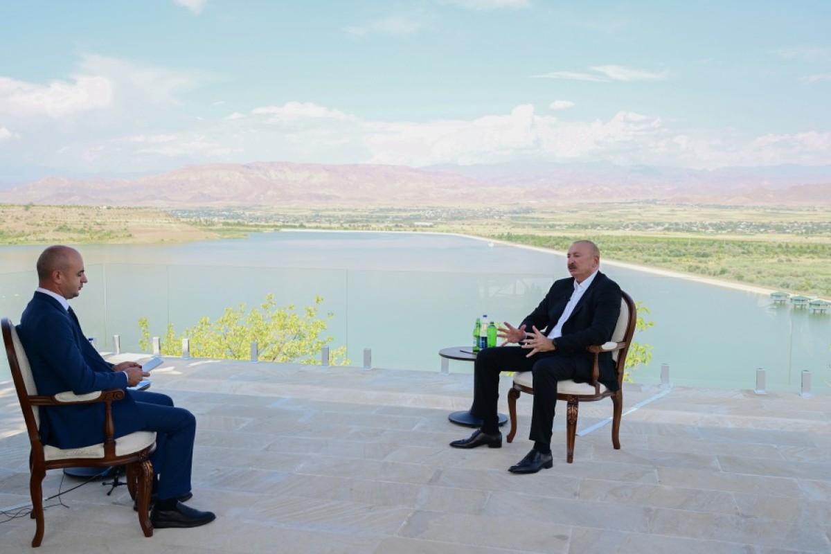 Prezident İlham Əliyev Naxçıvanda Azərbaycan Televiziyasına müsahibə verib - FOTO