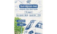 Bakı–Ağstafa–Bakı marşrutu üzrə əlavə qatar reysləri təyin olunub