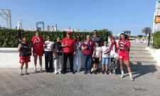 Misir səfiri xanımı ilə 3x3 basketbol üzrə seçmə oyunlarını izləyib