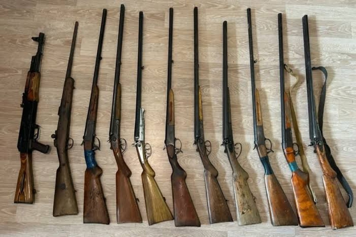 DİN: Ötən gün 2 avtomat, 13 tüfəng aşkarlanıb