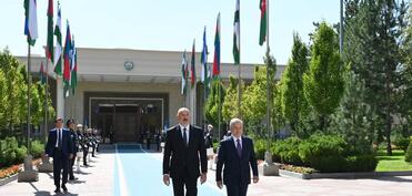 Daşkənddə Prezident İlham Əliyevin rəsmi qarşılanma mərasimi olub - YENİLƏNİB