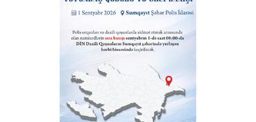Daxili işlər naziri Sumqayıtda vətəndaş qəbulu və sıra baxışı keçirəcək