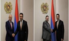 Alen Simonyan eyni gündə ABŞ və Rusiya diplomatları ilə regional məsələləri müzakirə edib