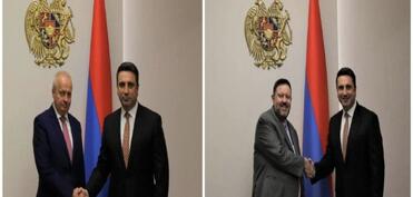 Alen Simonyan eyni gündə ABŞ və Rusiya diplomatları ilə regional məsələləri müzakirə edib