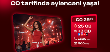 Bakcell-in “GO” tariflərinə qoşulun və üstünlüklərdən faydalanın