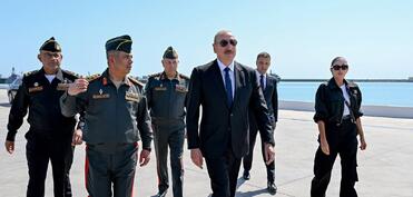 Prezident İlham Əliyev Hərbi Dəniz Qüvvələrində olub