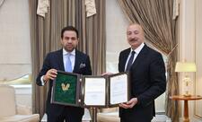 Prezident İlham Əliyevə “Zayed İnsan Qardaşlığı Mükafatı”nın sertifikatı təqdim edilib