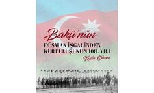 Türkiyə XİN Bakının işğaldan azad edilməsinin 108-ci ildönümü münasibətilə paylaşım edib