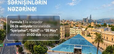Formula 1-lə əlaqədar metroda iş saatı uzadılacaq