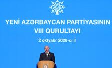 Prezident İlham Əliyev: Yeni Azərbaycan Partiyası Cənubi Qafqazın ən böyük siyasi qüvvəsidir