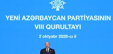 Prezident İlham Əliyev: Yeni Azərbaycan Partiyası Cənubi Qafqazın ən böyük siyasi qüvvəsidir