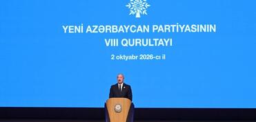 Yeni Azərbaycan Partiyasının VIII Qurultayı keçirilir, Prezident çıxış edir -YENİLƏNİB
