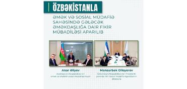 Özbəkistanla əmək və sosial müdafiə sahəsində gələcək əməkdaşlığa dair fikir mübadiləsi aparılıb