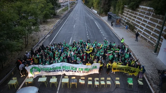 Madriddə tətil zamanı 200-dən çox şəxs magistral yolu bağlayıb
