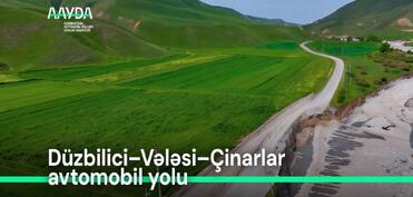 Şabranda sel nəticəsində zədələnmiş yol infrastrukturu bərpa olunub
